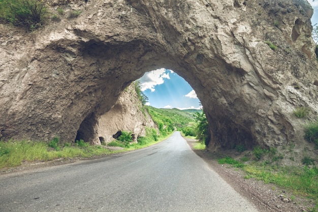 Landscape with road in mountains