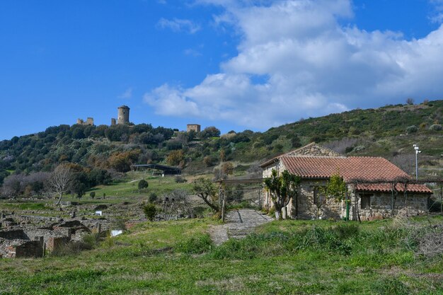 Landscape with ruins of Velia an ancient GrecoRoman city in the province of Salerno Italy