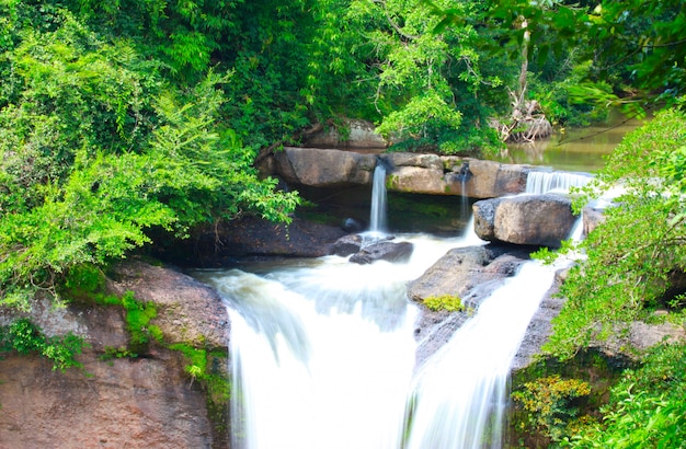 Landscape with waterfall