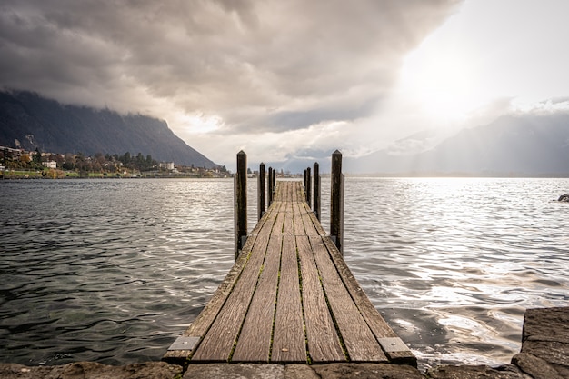 Landscape with wooden bridge