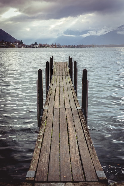 Landscape with wooden bridge