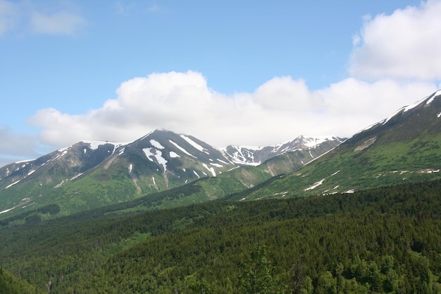 アラスカの風景と氷河