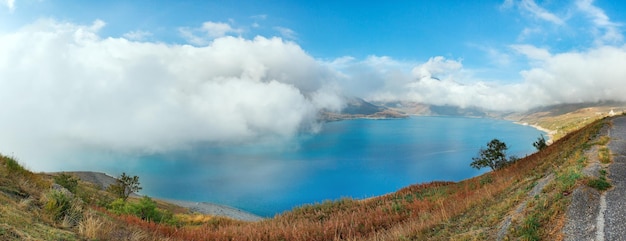 Photo landscapes of the mont cenis pass from italy to france