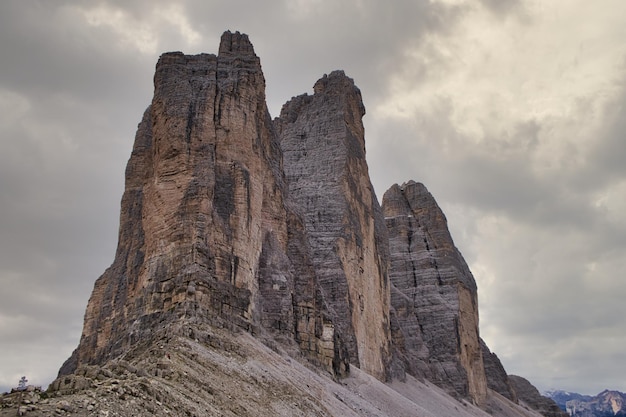 landscapes of mountains and lakes in the dolomites italian alps