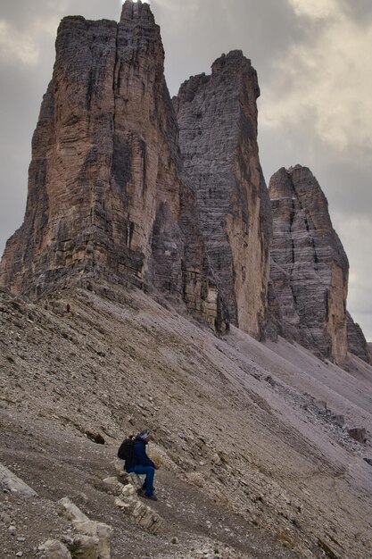 landscapes of mountains and lakes in the dolomites italian alps