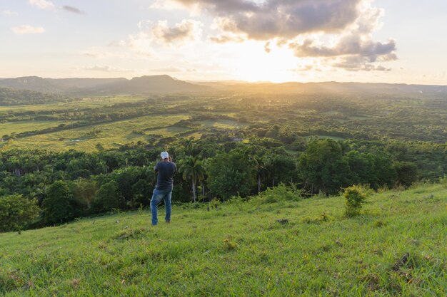 Landscapes in the Yumuri Valley in the province of Matanzas Cuba, beautiful views from a mountain