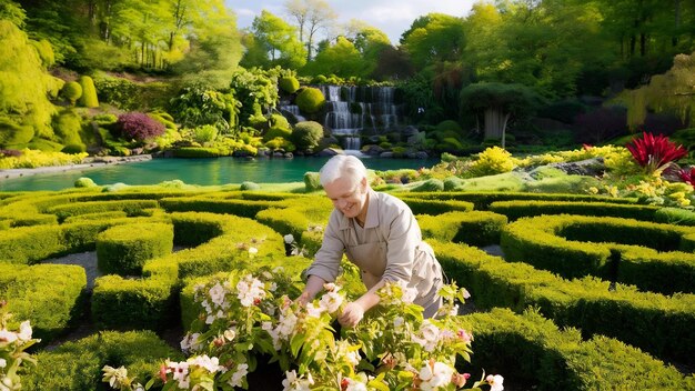 Landscaping in the garden