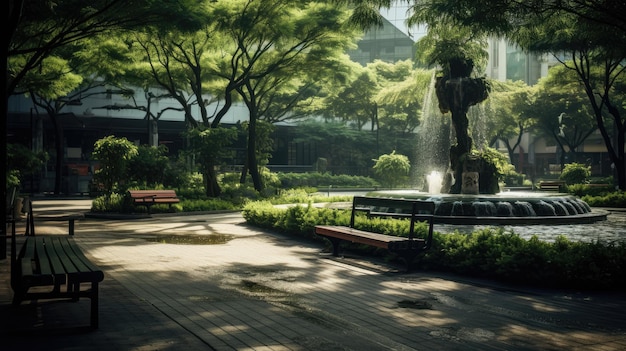 Foto landscaping di spazi di parchi pubblici