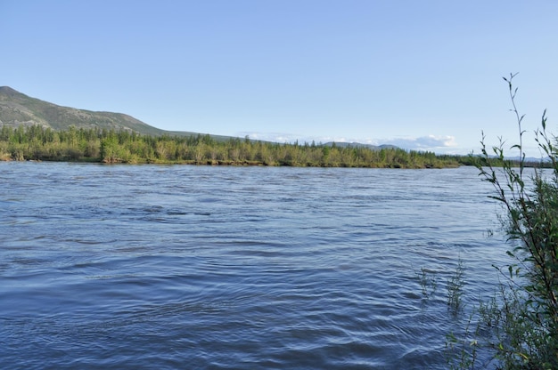 Landschap bergen hemel rivier