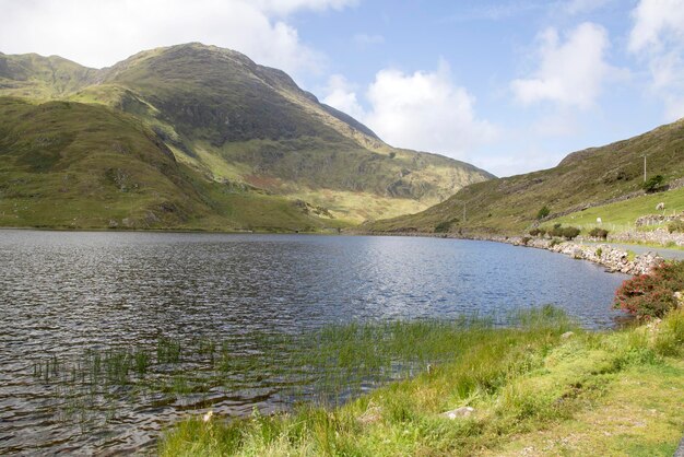 Landschap bij Lough Fee Lake, Connemara, Ierland