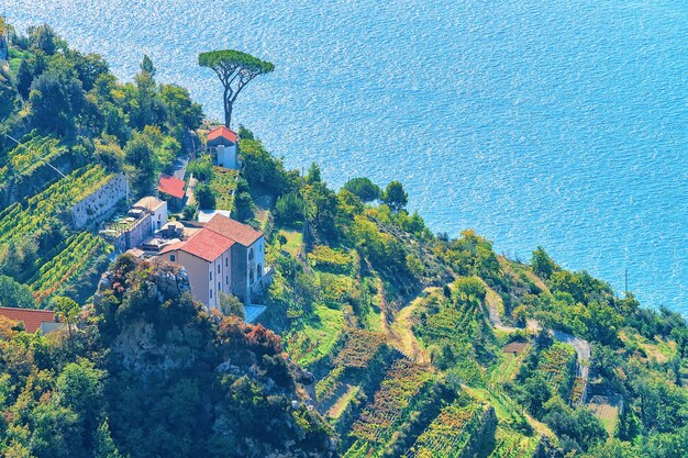 Landschap bij Path of Gods, Agerola, Amalfikust, Italië