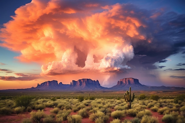 landschap en wolken door de mell arizona ai gegenereerd