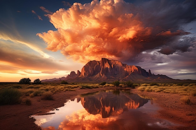 landschap en wolken door de mell arizona ai gegenereerd