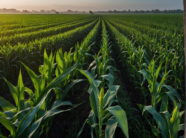 landschap groen maïsveld