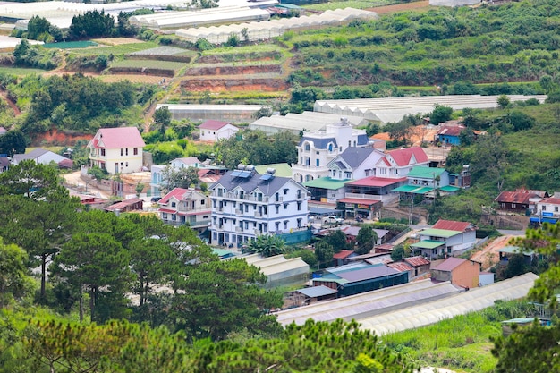 Landschap in de stad Da Lat stad Vietnam.