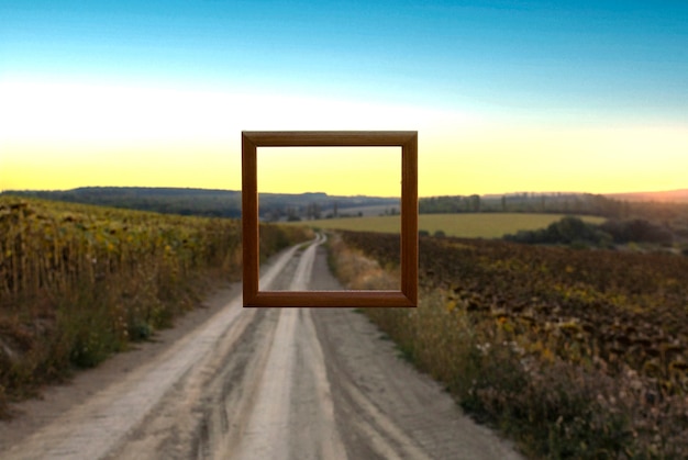 Foto landschap inlijsten tijdens het reizen