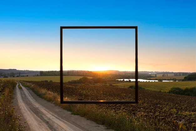 Foto landschap inlijsten tijdens het reizen