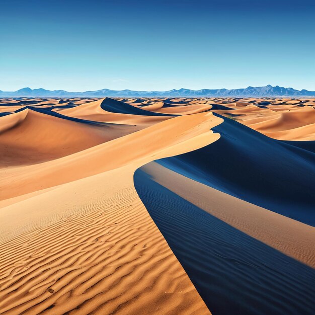 Foto landschap landschap de duinen van de sahara