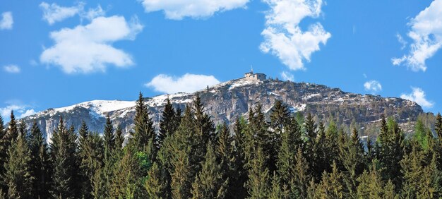 Landschap met bergen Adelaarsnest theehuis Hitler in Beieren