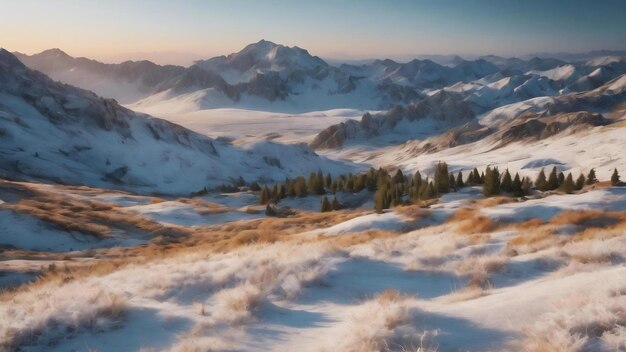 Landschap op een witte achtergrond