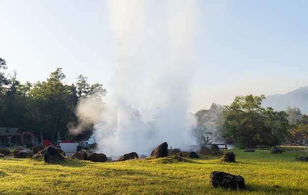 Landschap San Kamphaeng Hotspring Chiang Mai Thailand