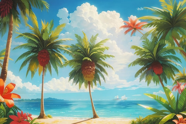 Landschap tropische vakantie palm zomer