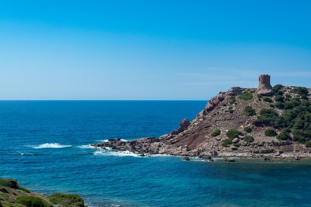 Landschap van de kust bij Porticciolo