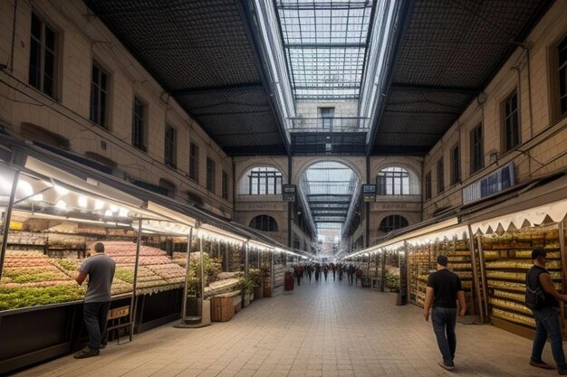 Landschap van de Sarona markt wijk in Tel Aviv Israël