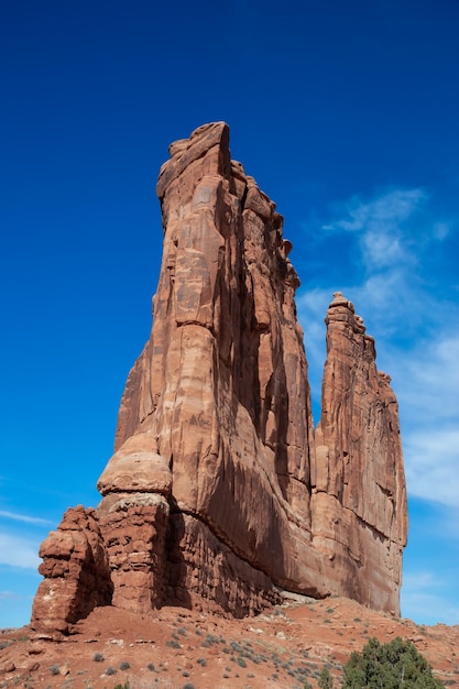 Landschap van de unieke zandstenen rotsformatie in de woestijn American Nature Background