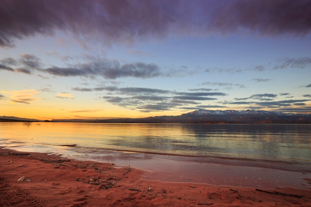 Foto landschap van de zonsondergang utah van de staat van het zand het holle staat