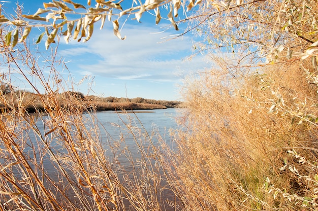 Landschap van een rivier in de herfst