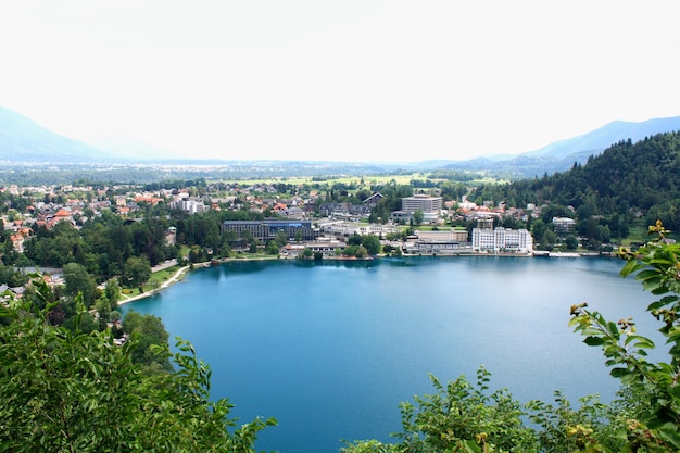 Landschap van het meer van Bled in Slovenië Europa