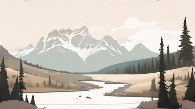 Landschap van het Nationale Park van Banff