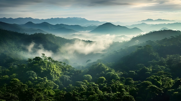 Landschap van het regenwoud van Midden-Amerika