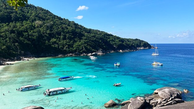 Foto landschap van ko similan phuket thailand