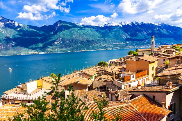 Landschap van noordelijk Itlay, Limone, Lago di Garda