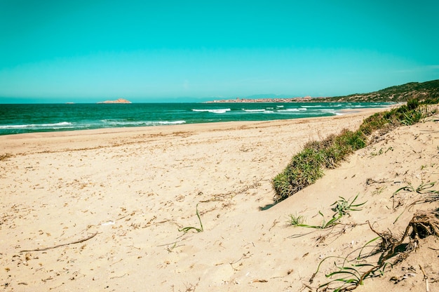 Landschap van woestijnstrand van Badesi