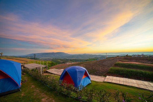 Landschappen camping landschap.