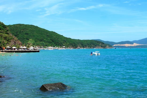 Landschappen van het eiland Hon Mieu. Nha Trang. Vietnam