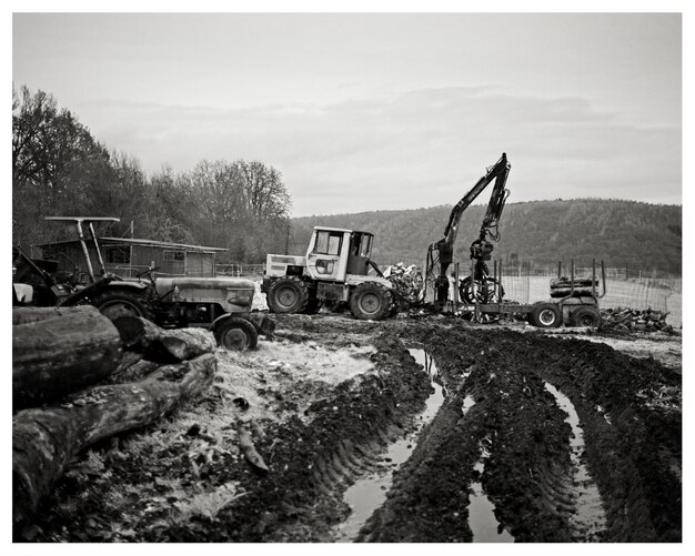 Foto landschapsbeeld van de plattelandsactiviteit