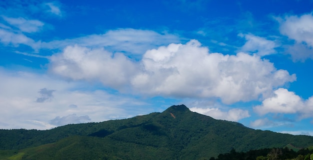 Landschapsbergen en de blauwe lucht