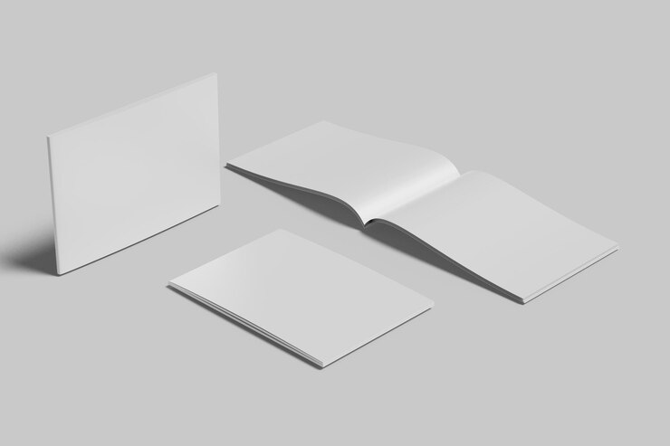 Foto landschapsbrochure mockup blank