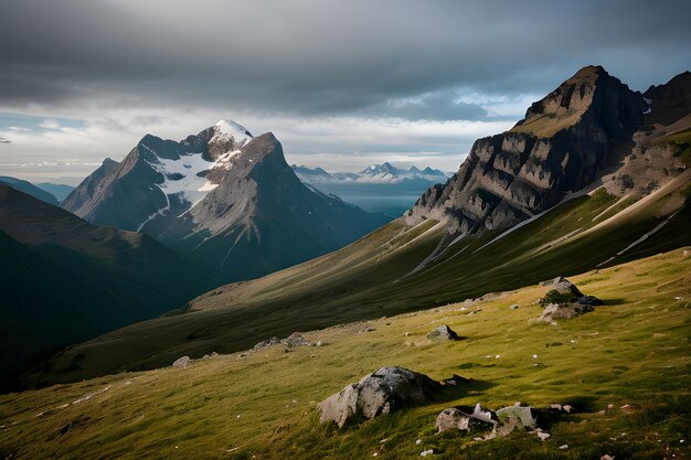 Foto landschapsfoto van een berg