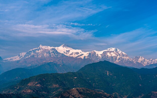 Landschapsmening van de berg Annapurna in Nepal