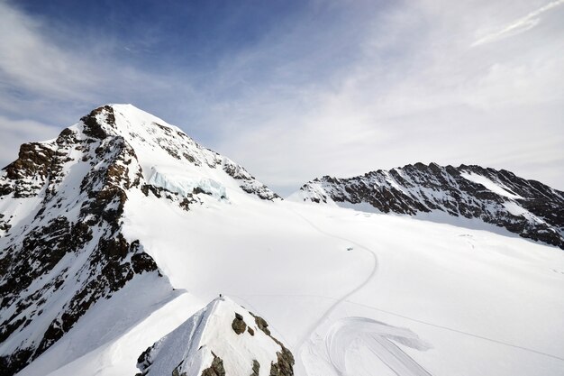 Landschapsmening van Mt. Jungfrau in Zwitserland