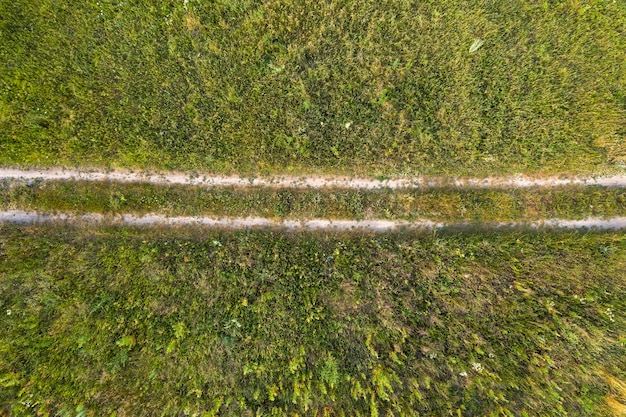 landweg uitzicht van bovenaf luchtfoto