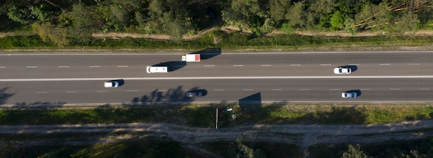 landweg uitzicht van bovenaf luchtfoto