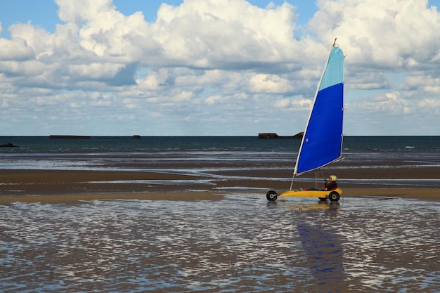 Landzeilen op Gold Beach in Normandië