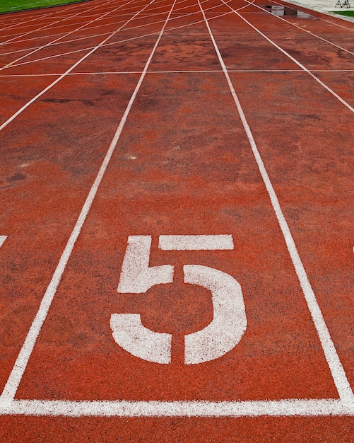 Pista di atletica leggera numero 5.