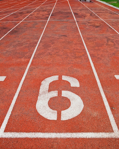 Lane athletics track number 6.